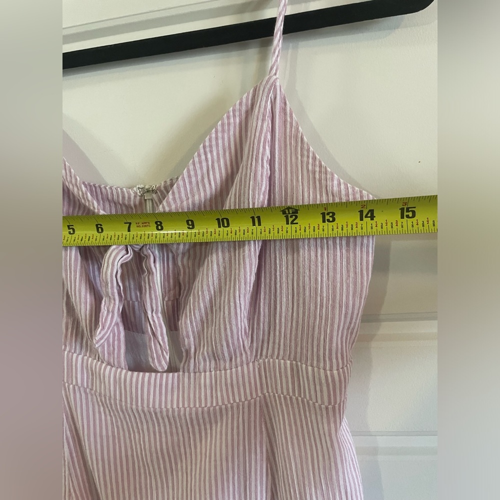 Honey Punch MiniDress Stripes Pink White Sleeveless Scoop Neckline Size M - Picture 10 of 14